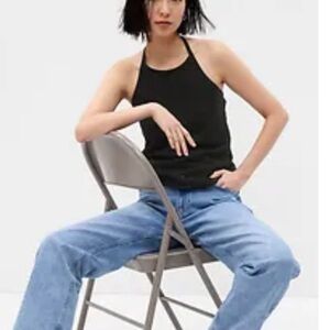 NWT Gap Crochet Black Halter Top -Size X-Small